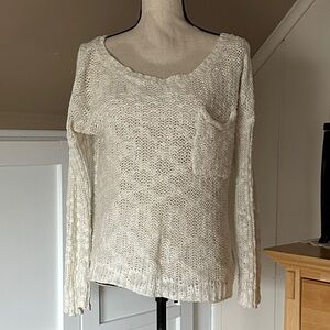 Silver Jeans Cream Textured Knit